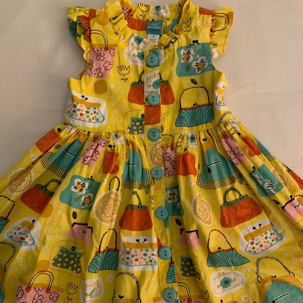 Yellow purse motif dress